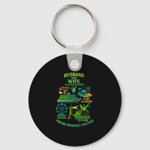 Husnd And Wife Matching Cruise Vacation Couple Key Ring