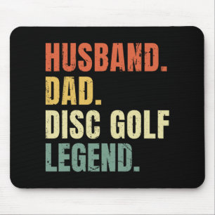 Husnd Dad Disc Golf Legend Funny Vintage Father's Mouse Mat