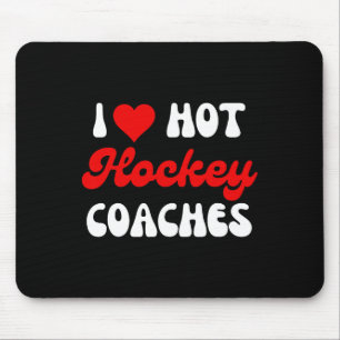 Husnd Wife Coach Valentines I Love Hot Hockey Coac Mouse Mat