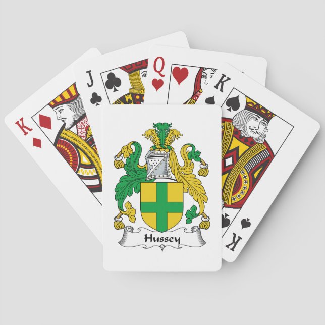 Hussey Family Crest Playing Cards (Back)