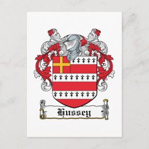 Hussey Family Crest Postcard