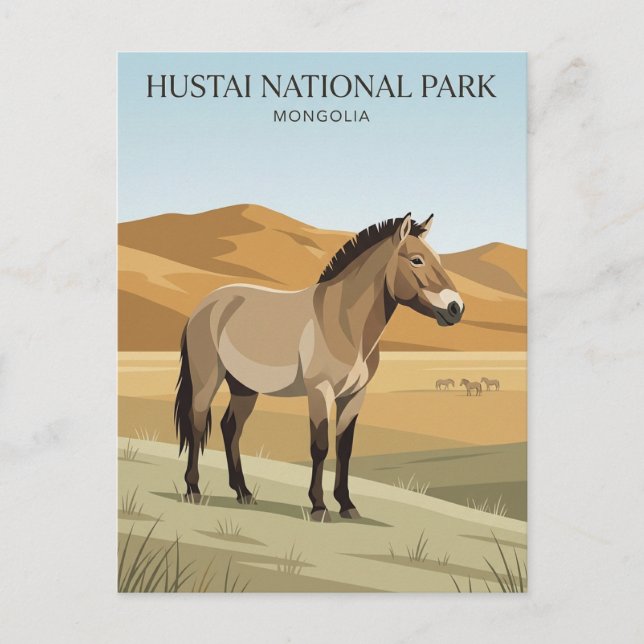 Hustai National Park Mongolia Postcard (Front)