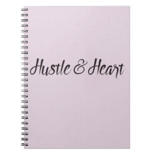 Hustle and Heart Typography Notebook