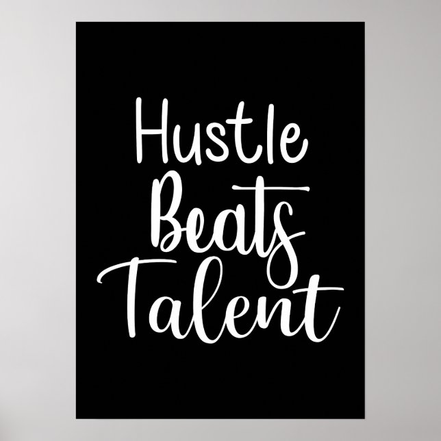Hustle Beats Talent - Success Gym Motivational  Poster (Front)