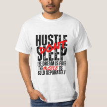 HUSTLE DONT SLEEP MOTIVATIONAL BLACK TYPOGRAPHY