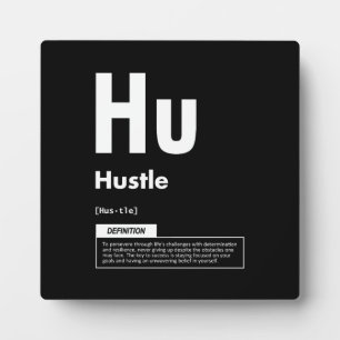 Hustle - Element Of Success - Motivational Plaque