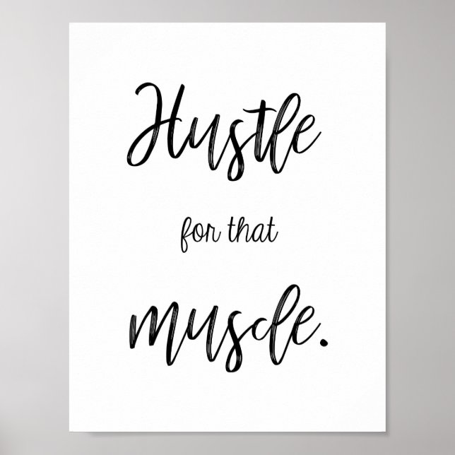 Hustle for that Muscle - Fitness Motivation Decor (Front)