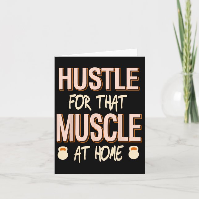 Hustle For That Muscle Home Strength Workout  Card (Front)