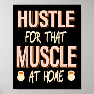 Hustle For That Muscle Home Strength Workout  Poster