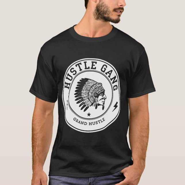 Hustle Gang Men Hustle T-Shirt (Front)