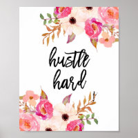 Hustle Hard, Office Desk Accessories, Office Decor