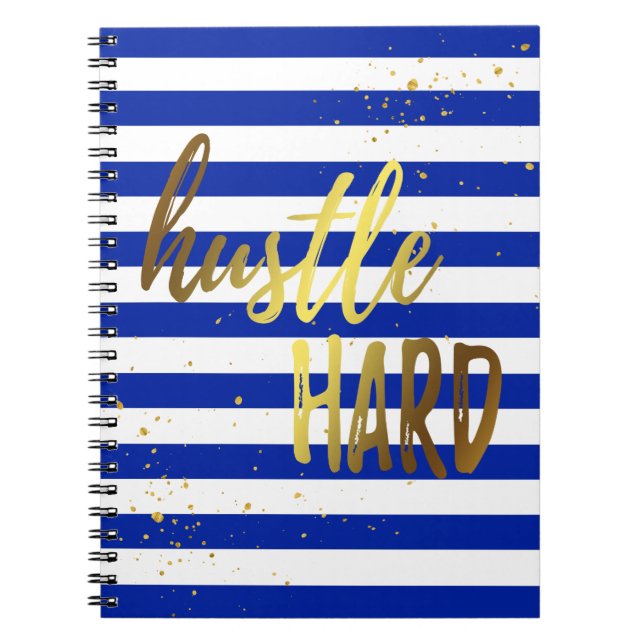 Hustle Hard Spiral Notebook (Front)
