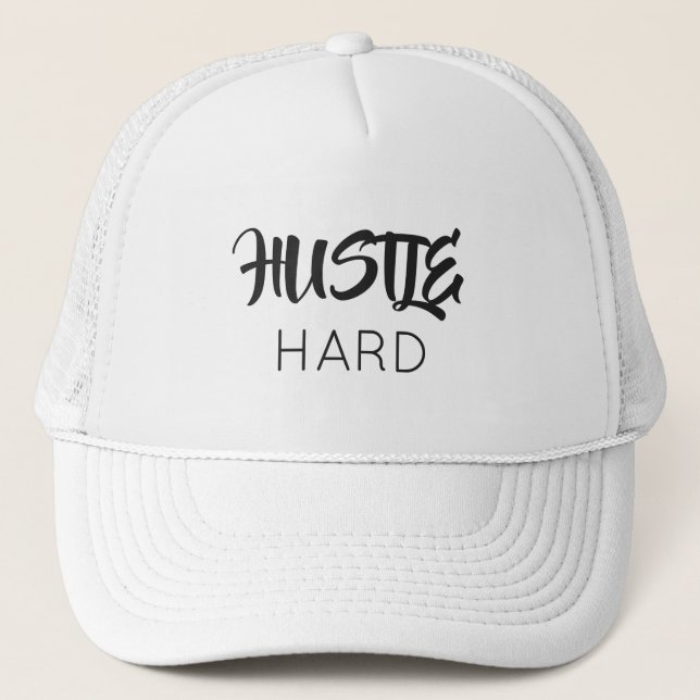 Hustle Hard Trucker Hat (Front)