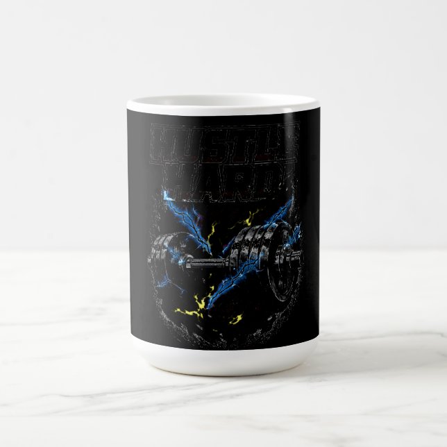 Hustle Hard – Work Ethic Gym Motivation Coffee Mug (Center)