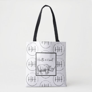 Hustle & Heart Rhino Tote Bag