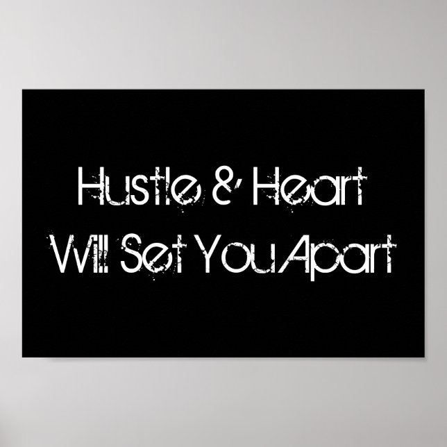Hustle & Heart Sports Poster (Front)