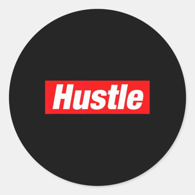 Hustle Hip Hop Rap Rapper Freestyle Break Dance Bb Classic Round Sticker (Front)