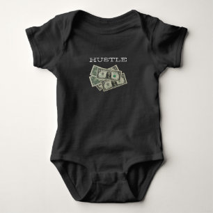Hustle making money dollars baby bodysuit