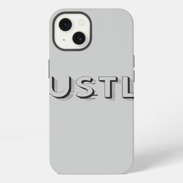 Hustle Modern Typography iPhone Case (Back)