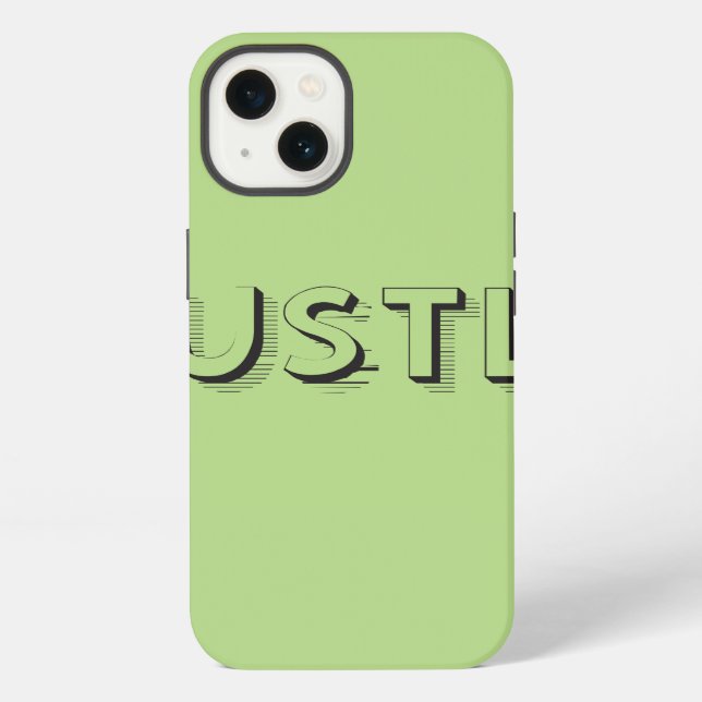 Hustle Modern Typography iPhone Case (Back)