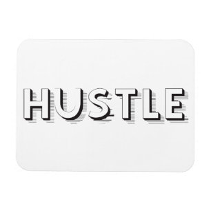 Hustle Modern Typography Magnet