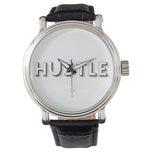 Hustle Modern Typography Watch (Front)