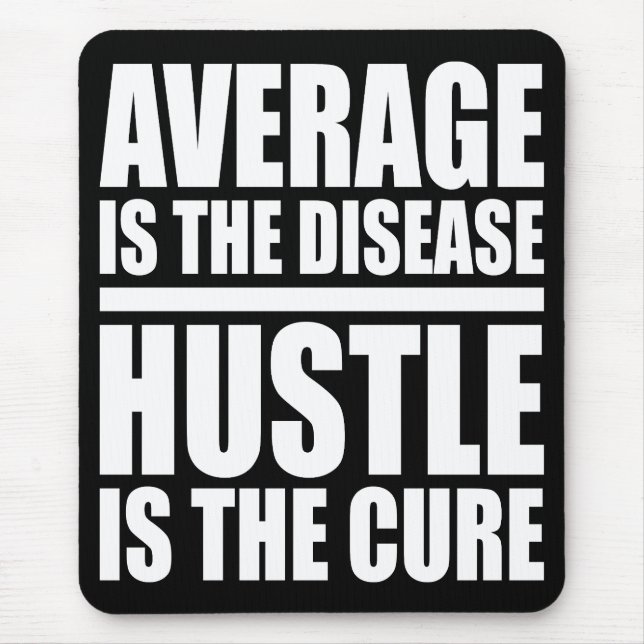 Hustle - Motivational Words Mouse Mat (Front)