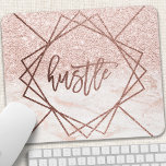 Hustle Rose Gold Marble Blush Pink Faux Glitter Mouse Mat<br><div class="desc">Hustle Rose Gold Marble Blush Pink Faux Glitter Mouse Pad</div>