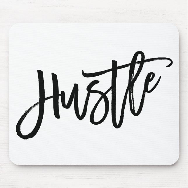 Hustle Trendy Lettering Mouse Mat (Front)