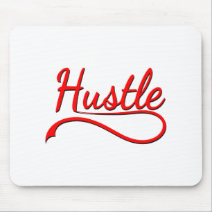 Hustle Typography Art Mouse Mat