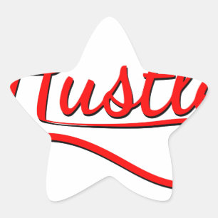 Hustle Typography Art Star Sticker