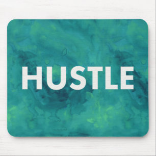 Hustle Watercolor Modern Typography Mousepad