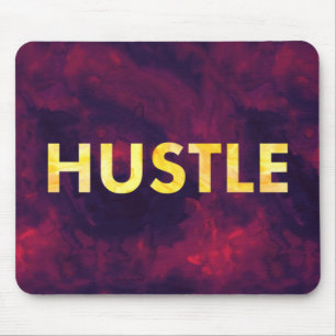 Hustle Watercolor Modern Typography Mousepad