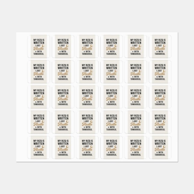 “Hustle with Tawakkul – Faith-Based Islamic Design (Sheet)