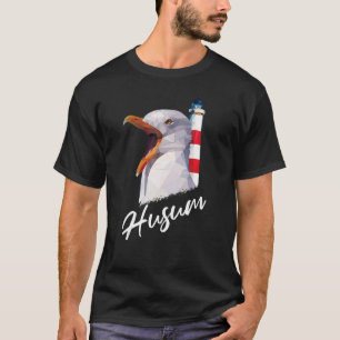 Husum North Sea Holiday Lighthouse Seagull Gift T-Shirt