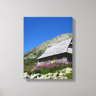 Hut in the Five Ponds Valley, Tatras Canvas