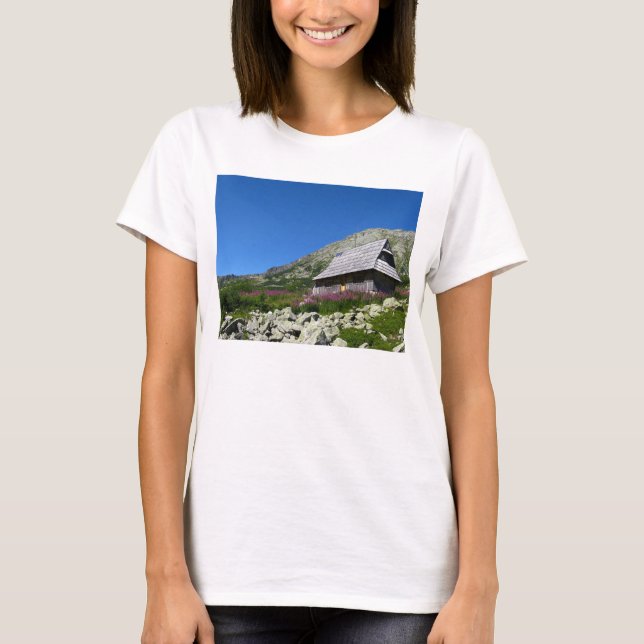Hut in the Five Ponds Valley, Tatras T-Shirt (Front)
