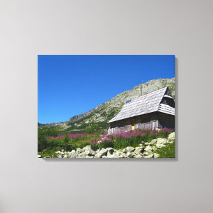Hut in the Five Ponds Valley Tatras Wrapped Canvas