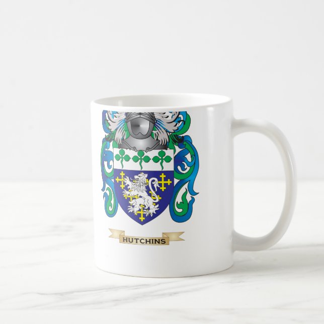Hutchins Coat of Arms (Family Crest) Coffee Mug (Right)