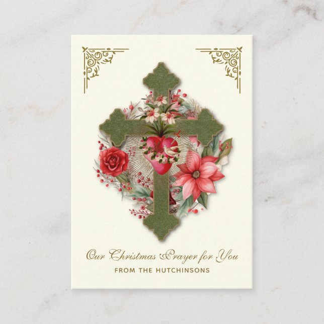 Hutchinson Christmas Prayer Enclosure Card (Front)