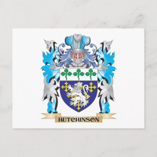 Hutchinson Coat of Arms - Family Crest Postcard