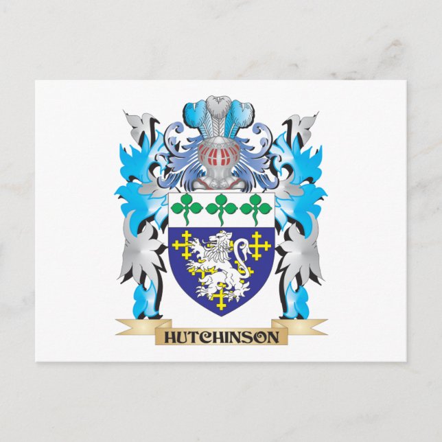 Hutchinson Coat of Arms - Family Crest Postcard (Front)