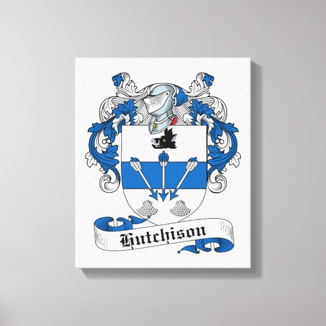 Hutchison Family Crest Canvas Print (Front)