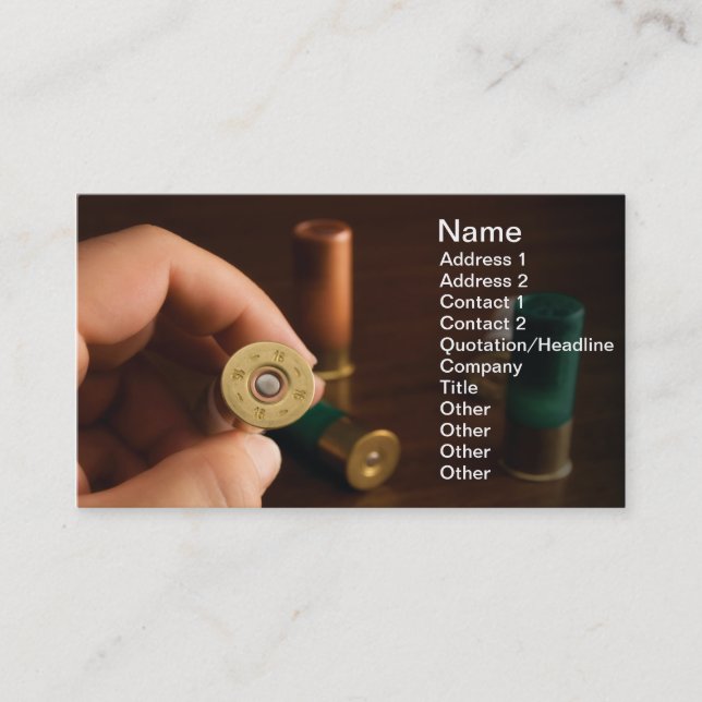 Huting ammo business card (Front)
