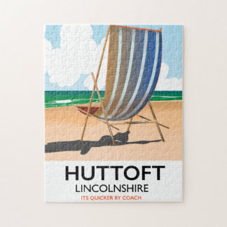 Huttoft seaside travel poster. jigsaw puzzle