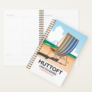 Huttoft seaside travel poster. planner