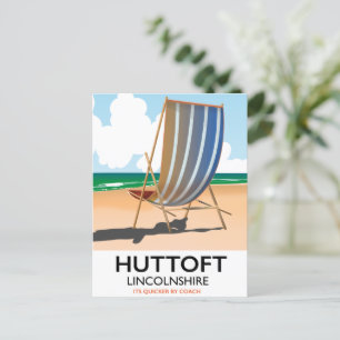 Huttoft seaside travel poster. postcard