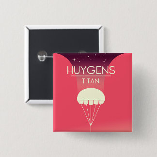 Huygens Titan Space Art 15 Cm Square Badge