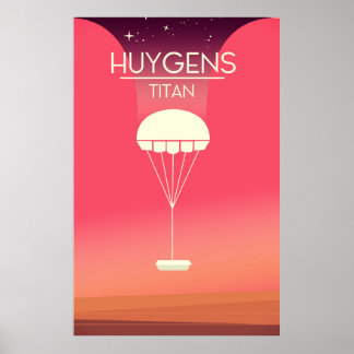 Huygens Titan Space Art poster. Poster
