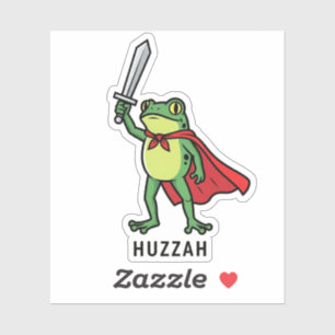 Huzzah Frog Knight Funny Sword Meme Quote